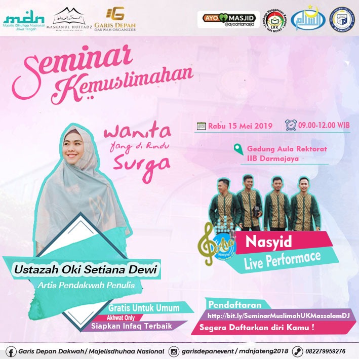 Yuuk Ukhti, Ikuti Seminar Kemuslimahan Bersama Oki Setiana Dewi di Darmajaya Yuuk Ukhti, Ikuti Seminar Kemuslimahan Bersama Oki Setiana Dewi di Darmajaya