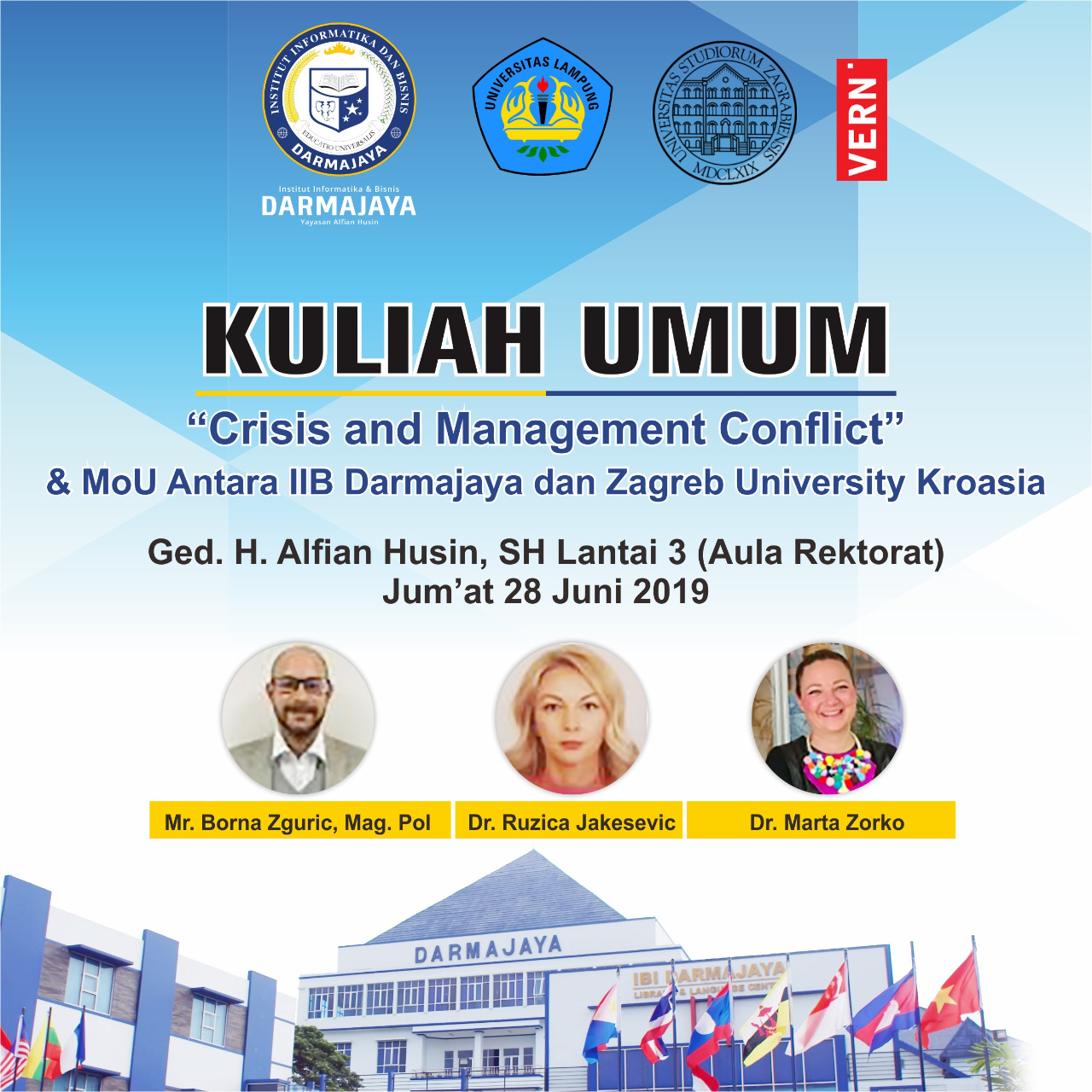 Tiga Pembicara University of Zagreb akan Isi Kuliah Umum di Darmajaya Tiga Pembicara University of Zagreb akan Isi Kuliah Umum di Darmajaya