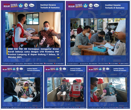 UKM KSR PMI IIB Darmajaya-UTD Pembina PMI Provinsi Lampung Gelar Donor Darah UKM KSR PMI IIB Darmajaya-UTD Pembina PMI Provinsi Lampung Gelar Donor Darah