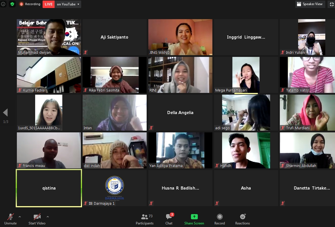UniMAP – IIB Darmajaya Kolaborasi Gelar Webinar Belajar Bahasa Korea UniMAP – IIB Darmajaya Kolaborasi Gelar Webinar Belajar Bahasa Korea
