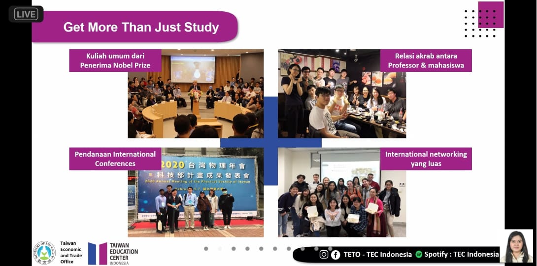 TEC Online Sharing Session Studi dan Beasiswa ke Taiwan di IIB Darmajaya TEC Online Sharing Session Studi dan Beasiswa ke Taiwan di IIB Darmajaya