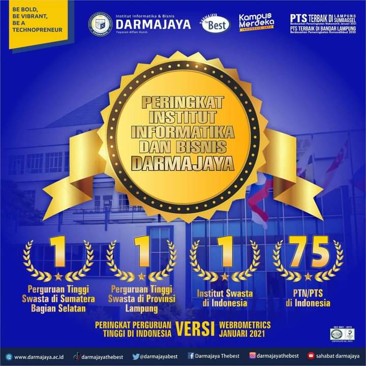 IIB Darmajaya Raih Peringkat Institut Swasta Terbaik Tanah Air IIB Darmajaya Raih Peringkat Institut Swasta Terbaik Tanah Air