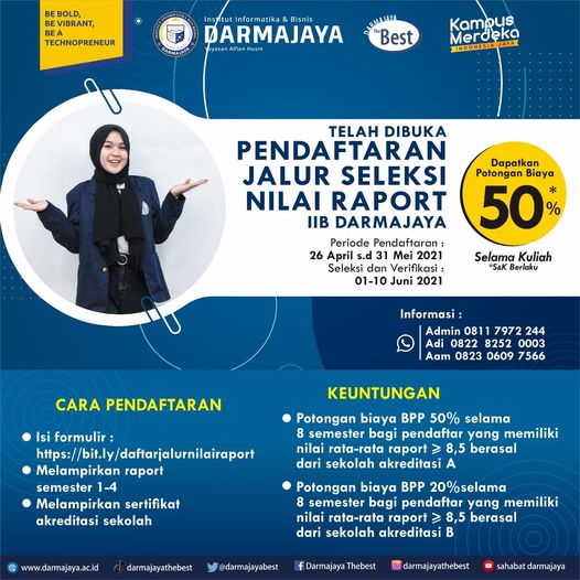 Institut Swasta Terbaik di Indonesia Buka Pendaftaran Jalur Nilai Raport Institut Swasta Terbaik di Indonesia Buka Pendaftaran Jalur Nilai Raport