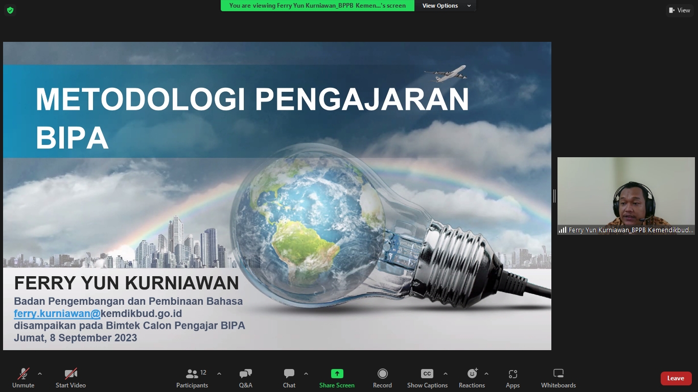 Kedatangan Mahasiswa Asing, UPT Bahasa IIB Darmajaya Gelar ToT Calon Instruktur BIPA Kedatangan Mahasiswa Asing, UPT Bahasa IIB Darmajaya Gelar ToT Calon Instruktur BIPA