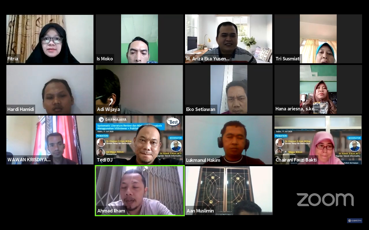 Magister Teknik Informatika IIB Darmajaya Gelar Webinar Systematic Literature Review Magister Teknik Informatika IIB Darmajaya Gelar Webinar Systematic Literature Review