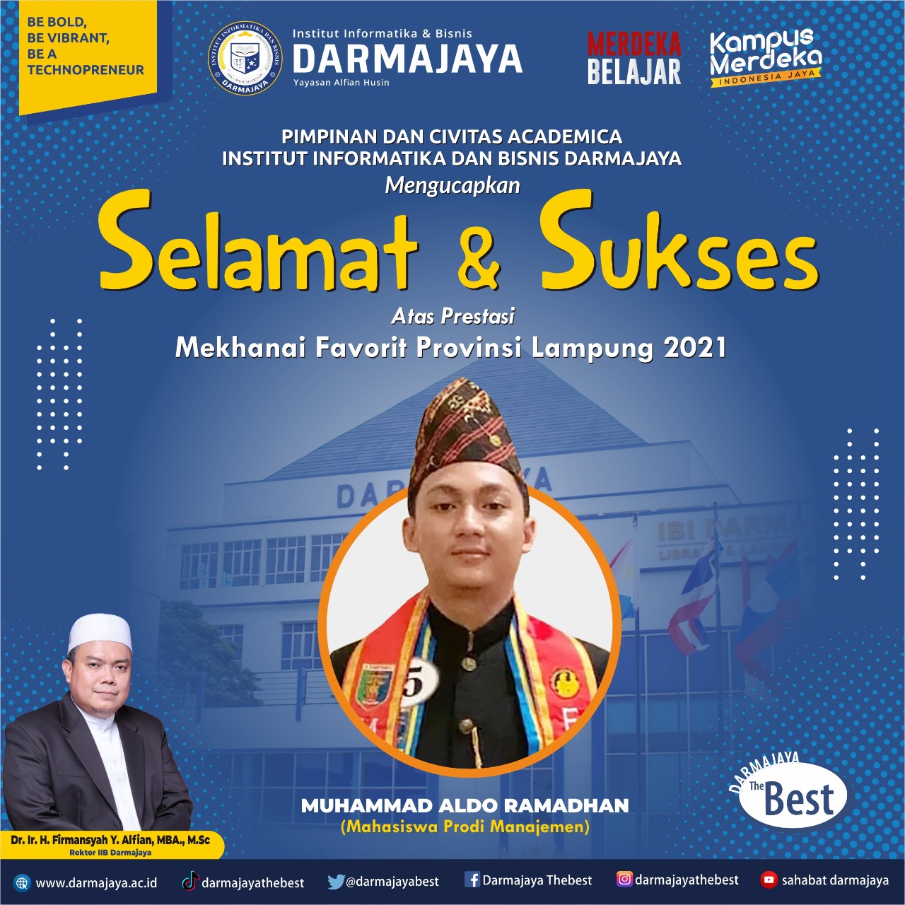 Mekhanai Favorit Provinsi Lampung 2021 M. Aldo Ramadhan, Pilihan Warganet Sang Bumi Ruwa Jurai Mekhanai Favorit Provinsi Lampung 2021 M. Aldo Ramadhan, Pilihan Warganet Sang Bumi Ruwa Jurai