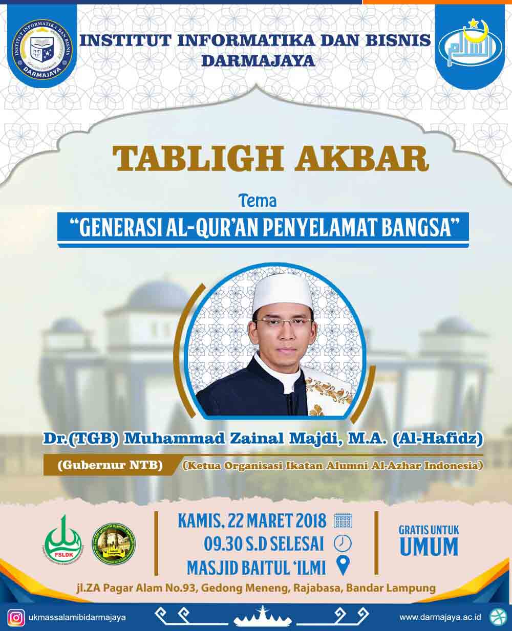Tabligh Akbar Darmajaya Hadirkan Gubernur NTB Tabligh Akbar Darmajaya Hadirkan Gubernur NTB