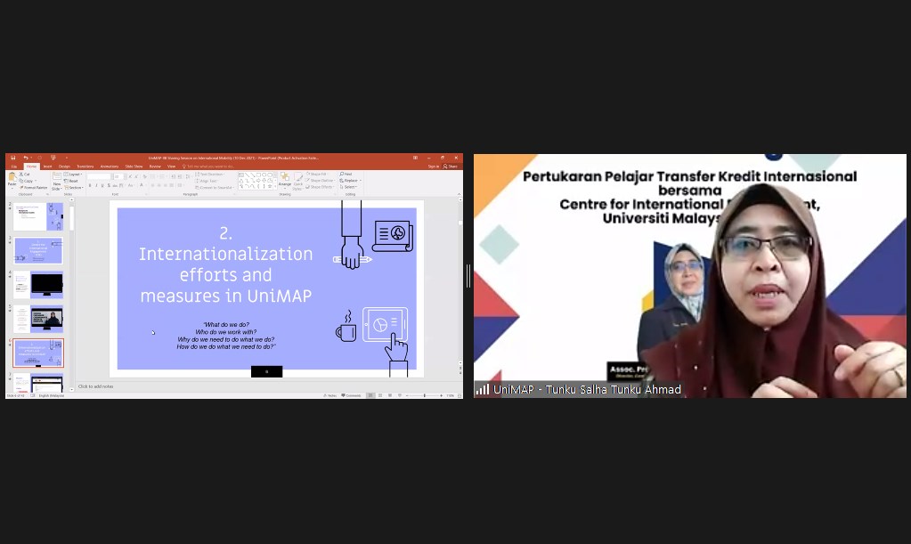 UPT International Office Gelar Webinar Sharing Studi ICT dengan UniMAP UPT International Office Gelar Webinar Sharing Studi ICT dengan UniMAP