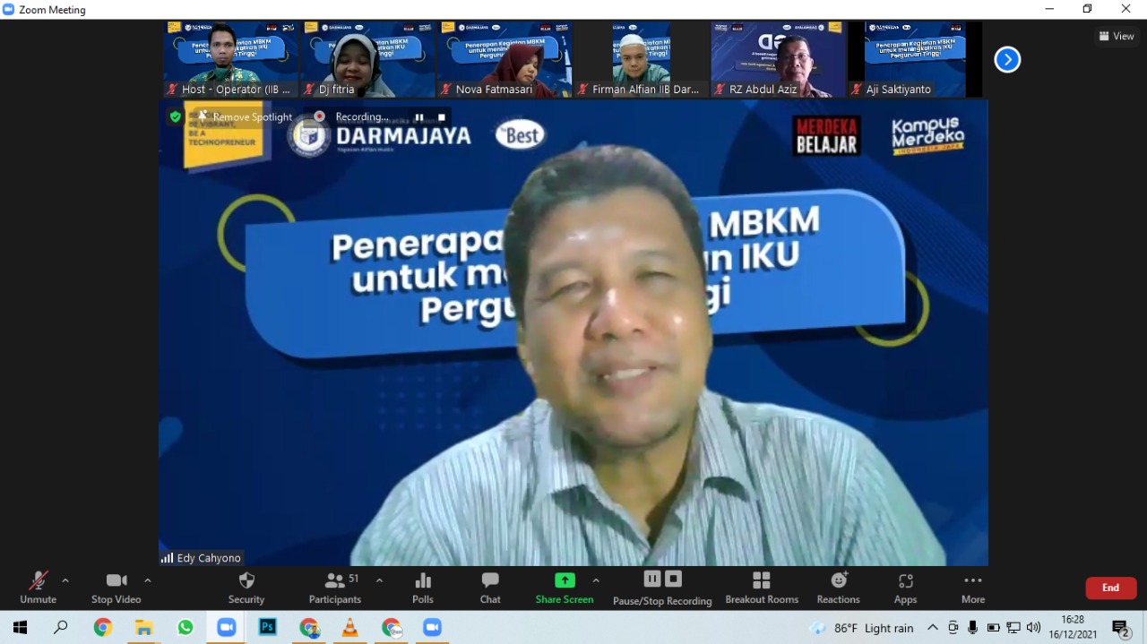 Tingkatkan IKU Perguruan Tinggi, IIB Darmajaya Hadirkan Prof. Edy Cahyono Tingkatkan IKU Perguruan Tinggi, IIB Darmajaya Hadirkan Prof. Edy Cahyono