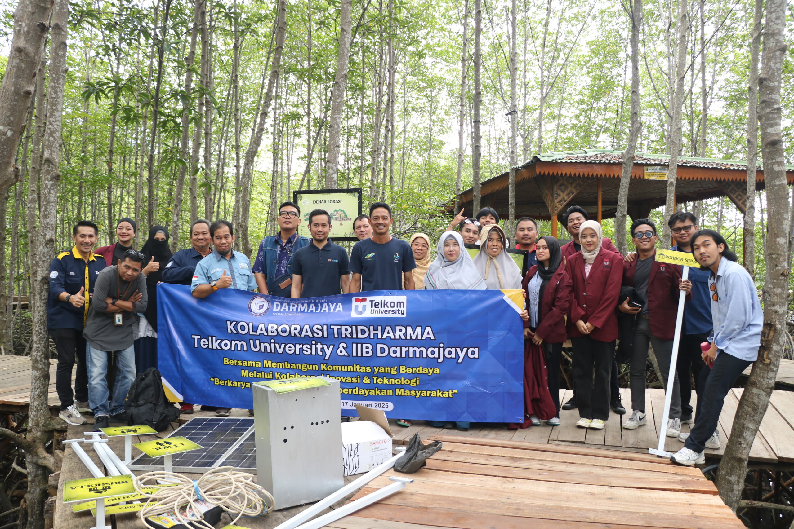 Kolaborasi IIB Darmajaya dan Telkom University Hadirkan Energi Hijau di Eco Wisata Mangrove Pesawaran Kolaborasi IIB Darmajaya dan Telkom University Hadirkan Energi Hijau di Eco Wisata Mangrove Pesawaran