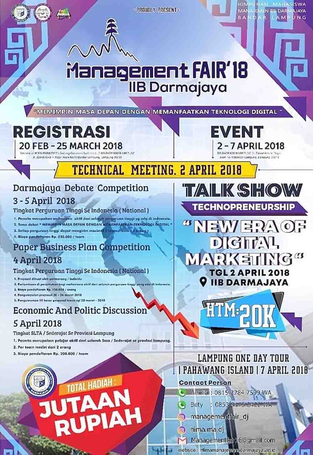 Yuk Daftar Manajemen Fair 2018 Yuk Daftar Manajemen Fair 2018