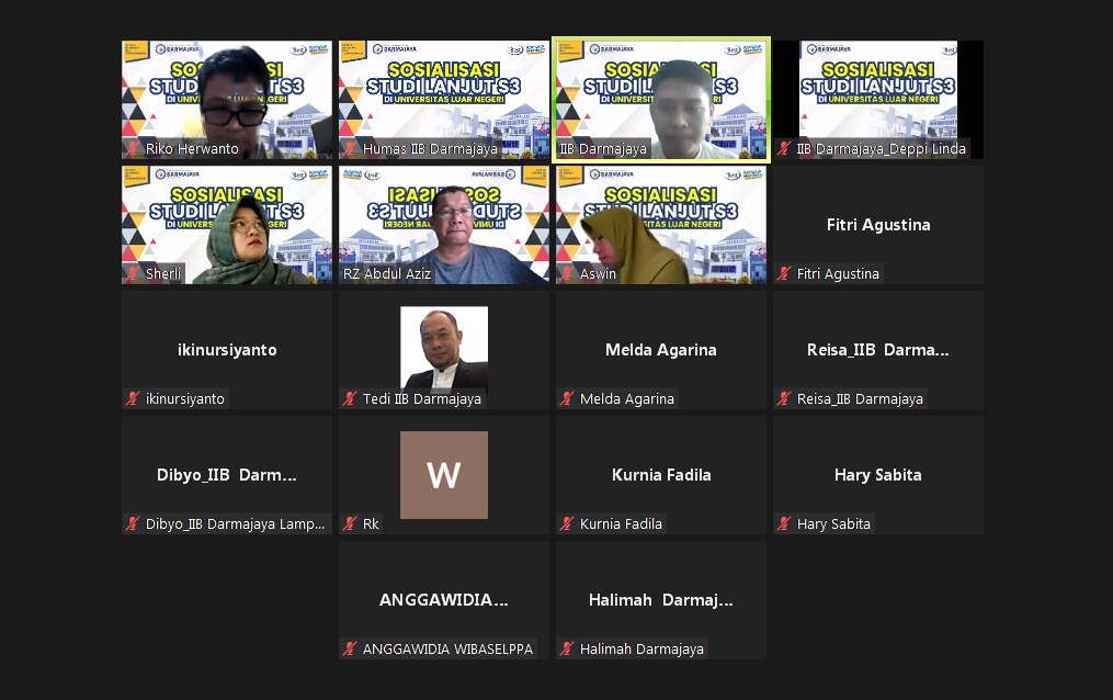 Sosialisasi Studi Lanjut S3 ke Luar Negeri, Wakil Rektor 1 Darmajaya Berharap Dosen S2 Apply Beasiswa LPDP Sosialisasi Studi Lanjut S3 ke Luar Negeri, Wakil Rektor 1 Darmajaya Berharap Dosen S2 Apply Beasiswa LPDP