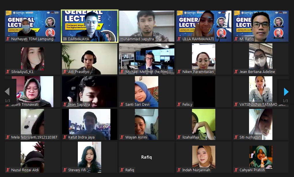 Prodi Manajemen Bersama UPT IO dan Prodi Bisnis Digital IIB Darmajaya Gelar General Lecture CRM dan Digital Marketing Prodi Manajemen Bersama UPT IO dan Prodi Bisnis Digital IIB Darmajaya Gelar General Lecture CRM dan Digital Marketing