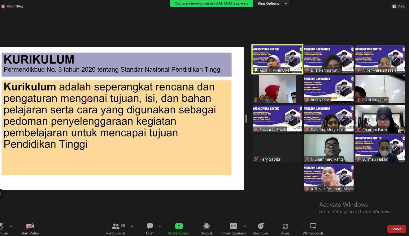 Workshop dan Bimtek Prodi TI