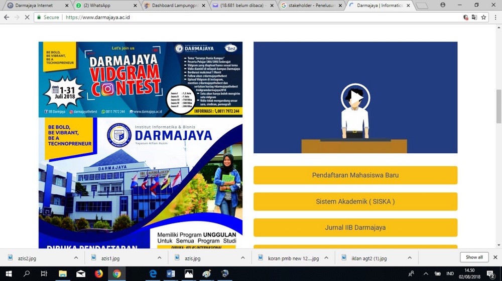 Wow…Darmajaya.ac.id Website PTS Peringkat 1 Versi Webometrics di Lampung Wow…Darmajaya.ac.id Website PTS Peringkat 1 Versi Webometrics di Lampung