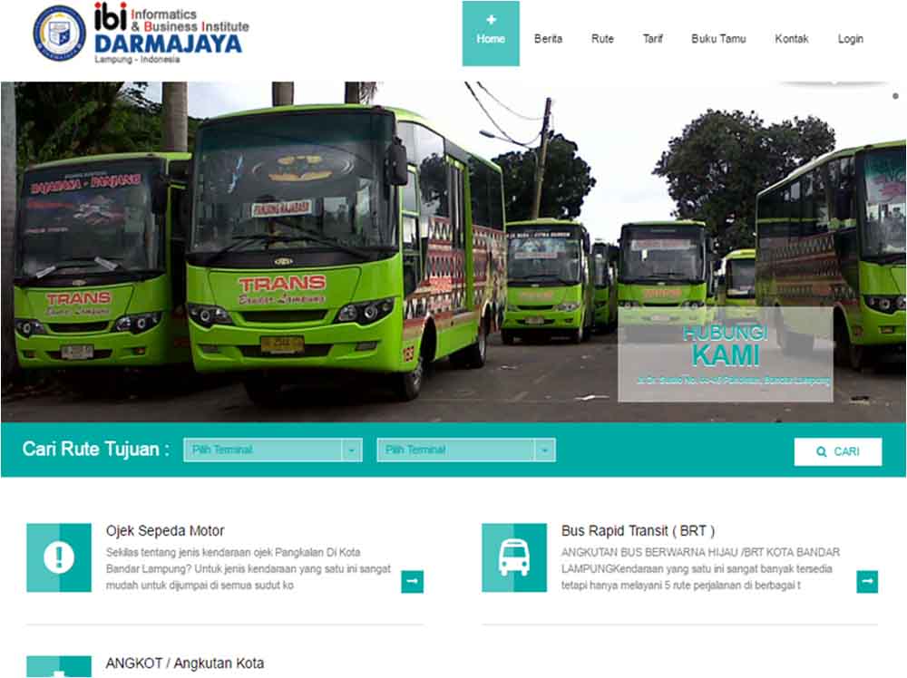 Mahasiswa Darmajaya Rancang Website Sistem Transportasi Darat Bandar Lampung Mahasiswa Darmajaya Rancang Website Sistem Transportasi Darat Bandar Lampung
