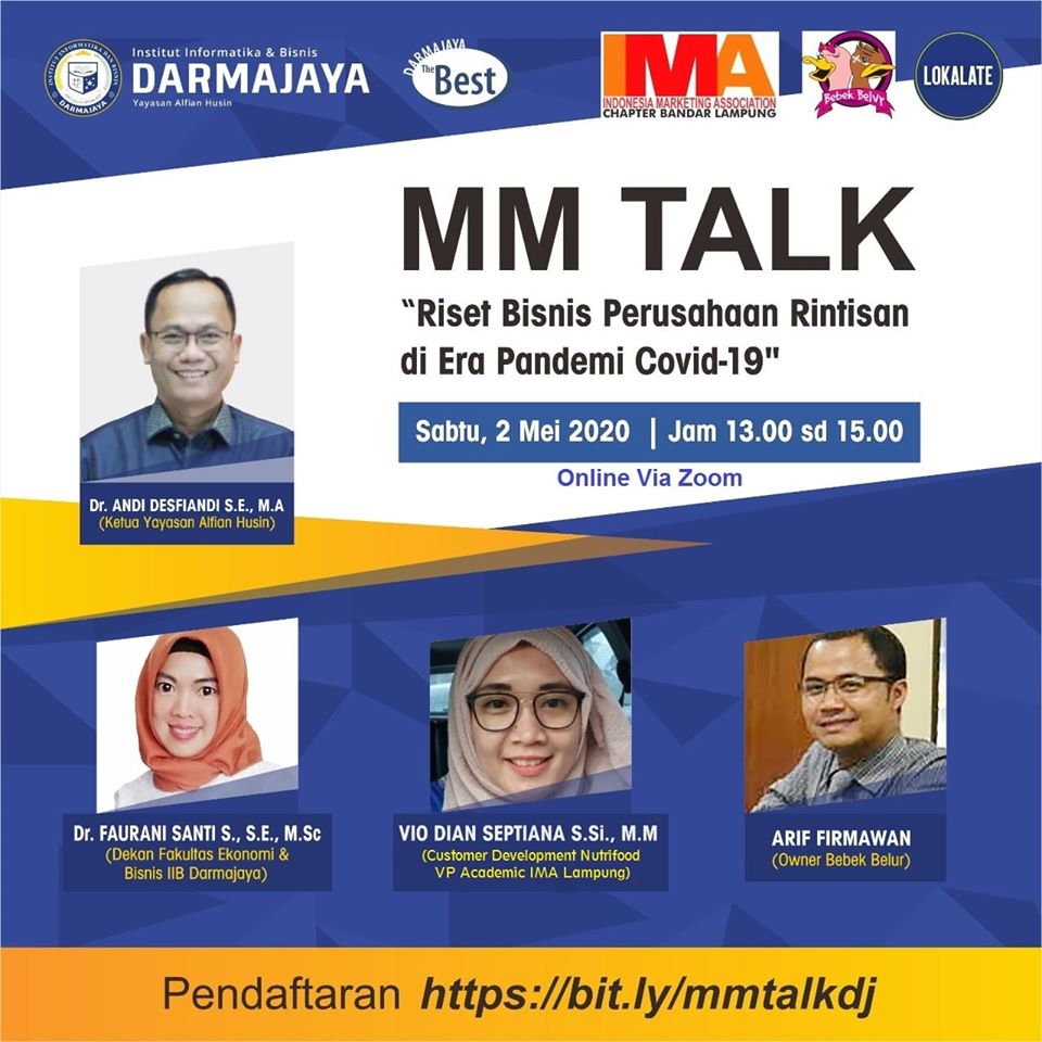 MM Talk IIB Darmajaya : Pelaku Usaha Jaga Cash Flow untuk Survive selama Covid-19 MM Talk IIB Darmajaya : Pelaku Usaha Jaga Cash Flow untuk Survive selama Covid-19
