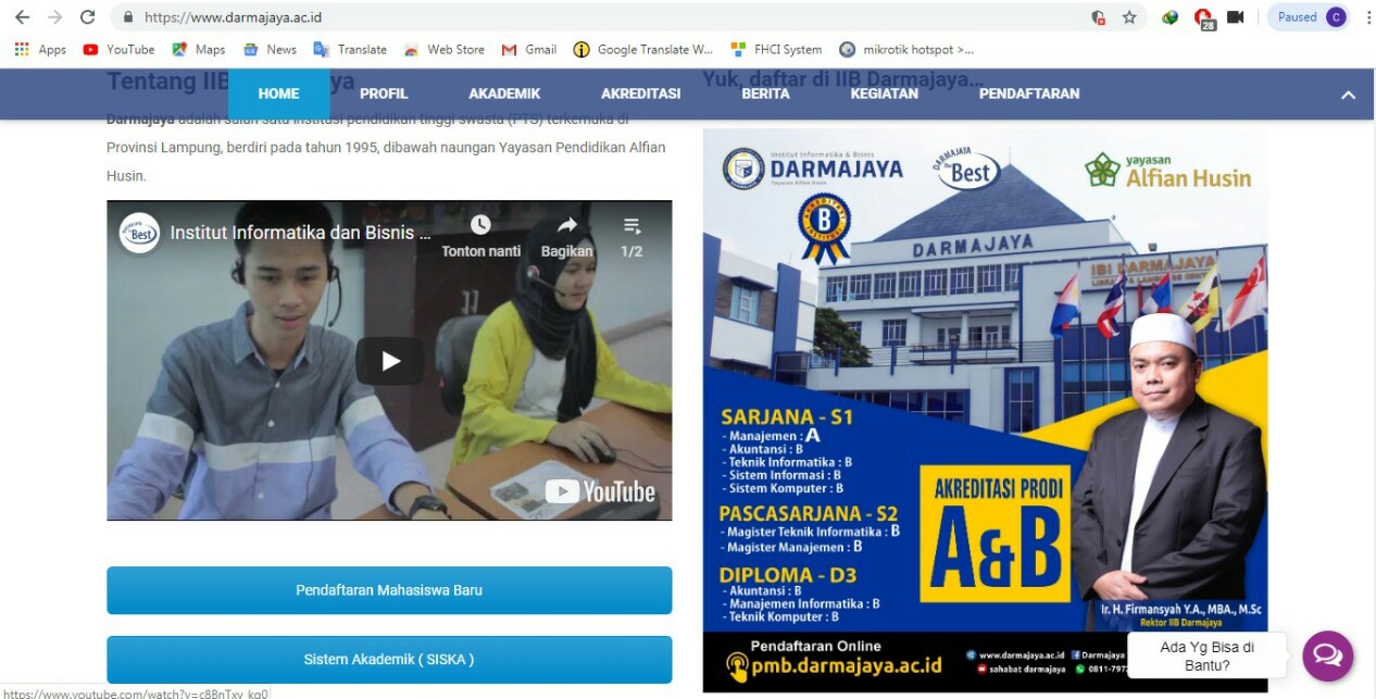 PTS Terbaik di Provinsi Lampung, IIB Darmajaya Peringkat 84 Webometrics PTS Terbaik di Provinsi Lampung, IIB Darmajaya Peringkat 84 Webometrics